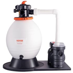 VEVOR Sand Filter Pump for Above Ground Pools, 16-inch, 3500 GPH, 1 HP Swimming Pool Pumps System & Filters Combo Set with 6-Way Multi-Port Valve and