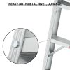 Work Platform Aluminum Step Ladder Drywall Safe ANSI Approved of Capacity 225 LBS Medium Duty Portable Bench Folding Ladders Stool w/Non-Slip Matb