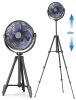 Standing Fan;  10000mAh Portable Rechargeable 8'' Battery Powered Pedestal Fan with Tent Hook 37Hours Working Time Adjustable Tripod 4 Speeds Fan for