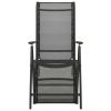 Reclining Patio Chairs 2pcs Textilene and Aluminum Black