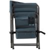 2-piece Padded Folding Outdoor Chair with Storage Pockets,Lightweight Oversized Directors Chair for indoor, Outdoor Camping, Picnics and Fishing,Blue/