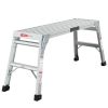 Work Platform Aluminum Step Ladder Drywall Safe ANSI Approved of Capacity 225 LBS Medium Duty Portable Bench Folding Ladders Stool w/Non-Slip Matb