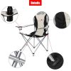 Medium Camping Chair Fishing Chair Folding Chair Black Gray