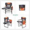 Camping Directors Chair, Heavy Duty,Oversized Portable Folding Chair with Side Table, Pocket for Beach, Fishing,Trip,Picnic,Lawn,Concert Outdoor Folda